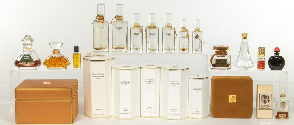 Lot 342: Jean Patou and Jean Scherrer Perfume Bottle Collection