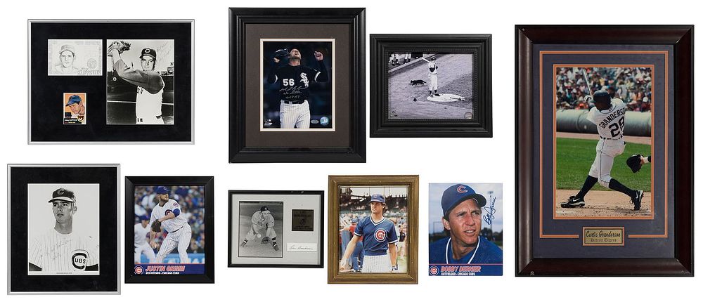 Lot 366: Chicago Cubs and White Sox Signed Player Photograph Assortment
