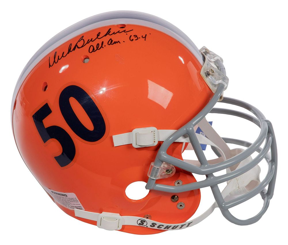 Lot 400: University of Illinois Dick Butkus Signed Football Helmet