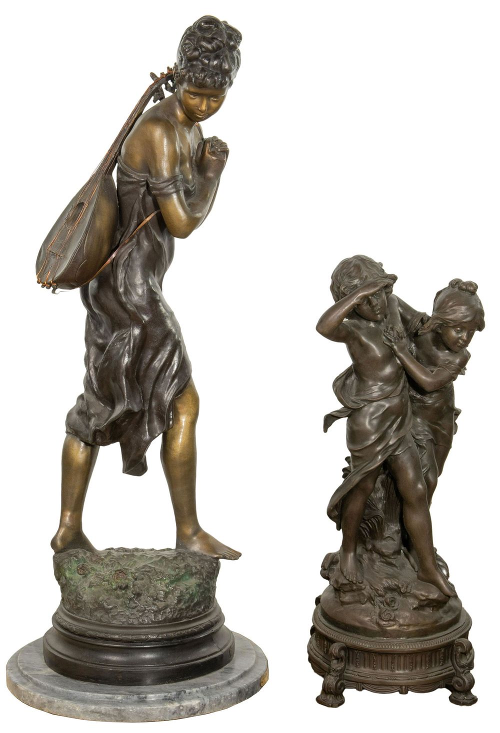 Lot 153: (After) Auguste Moreau (French, 1834-1917) Bronze Sculptures