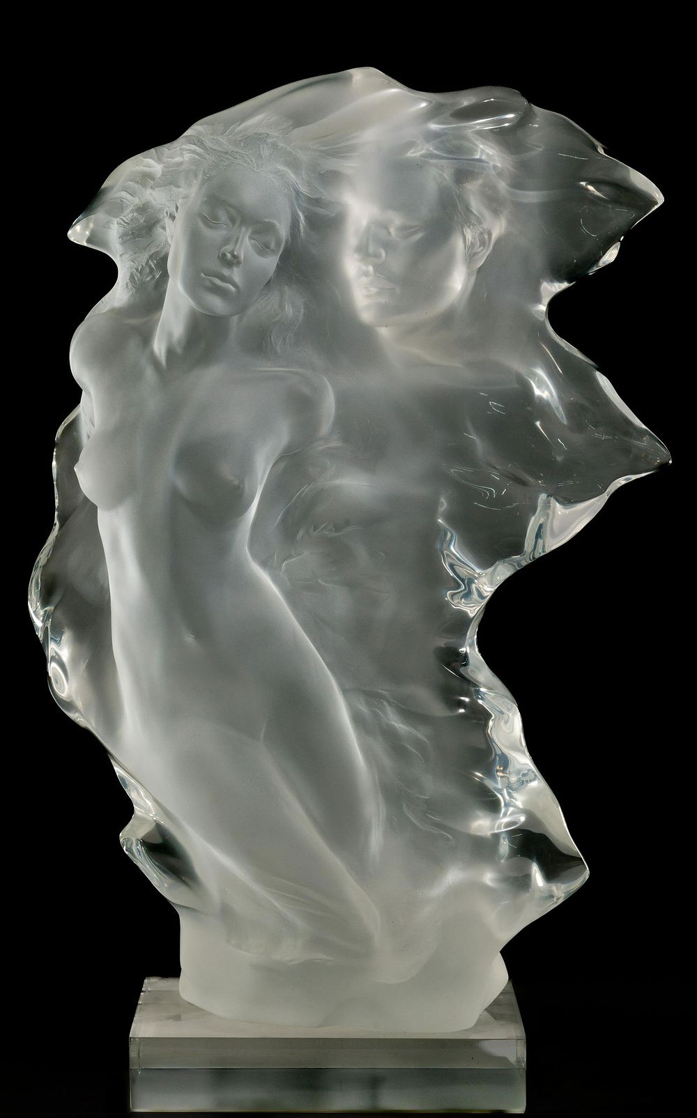 Lot 156: Frederick Hart (American, 1943-1999) 'Duet Woman' Acrylic Sculpture