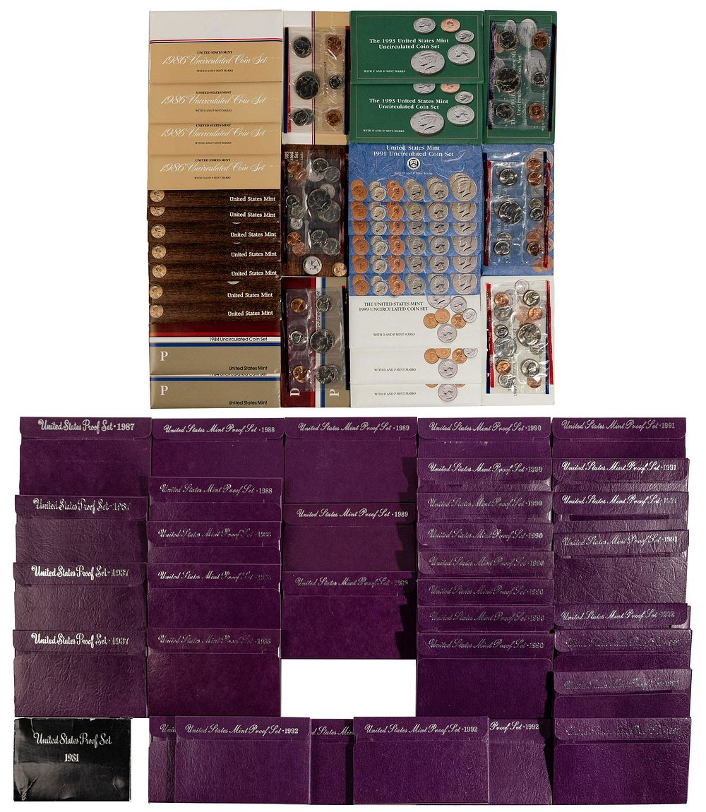 Lot 187: Proof and Uncirculated Mint Set Assortment