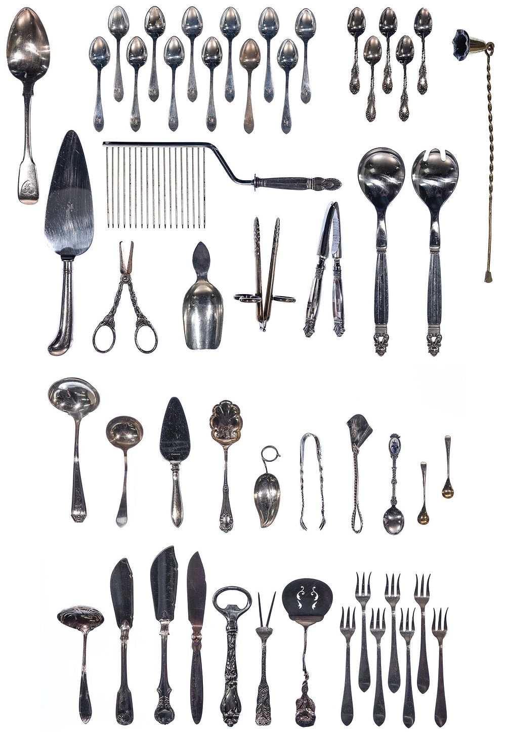 Lot 204: Sterling Silver Serving Piece Assortment