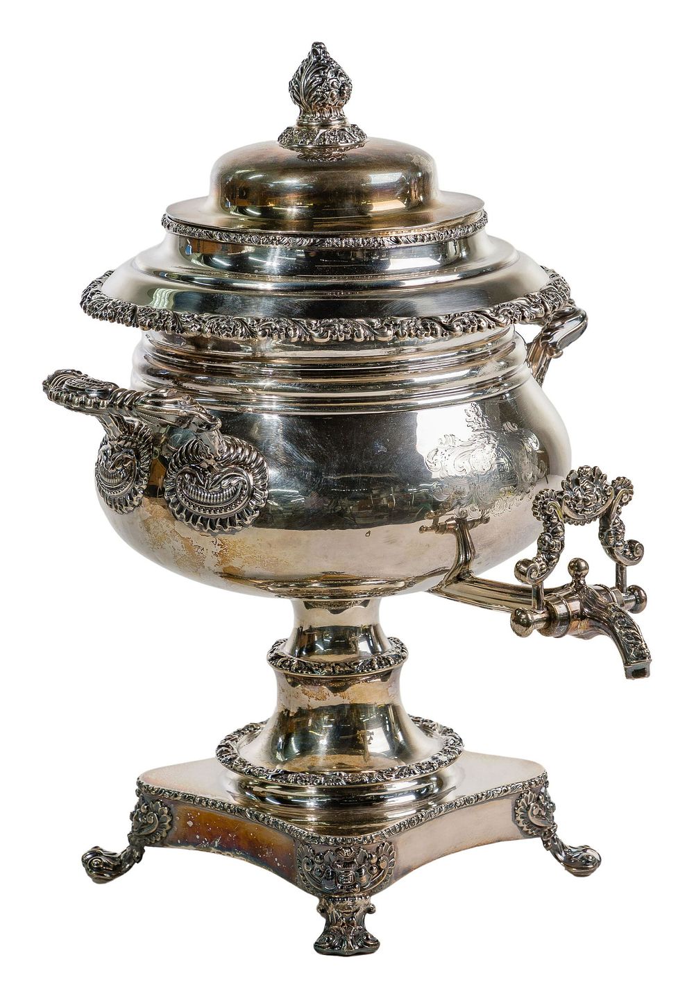 Lot 205: Thomas Watson & Co. Sterling Silver Coffee Urn