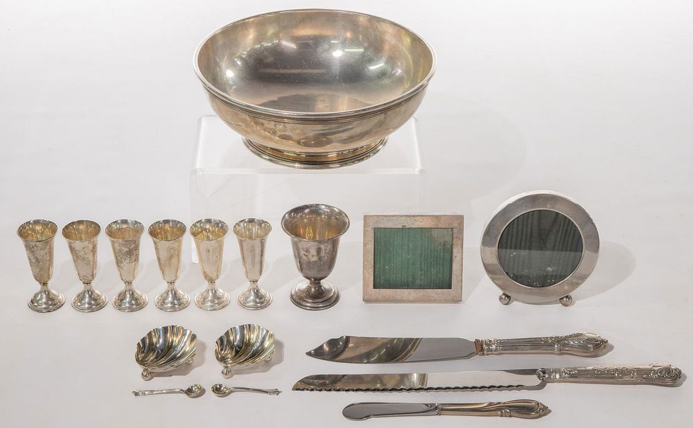 Lot 210: Sterling Silver Tableware Assortment