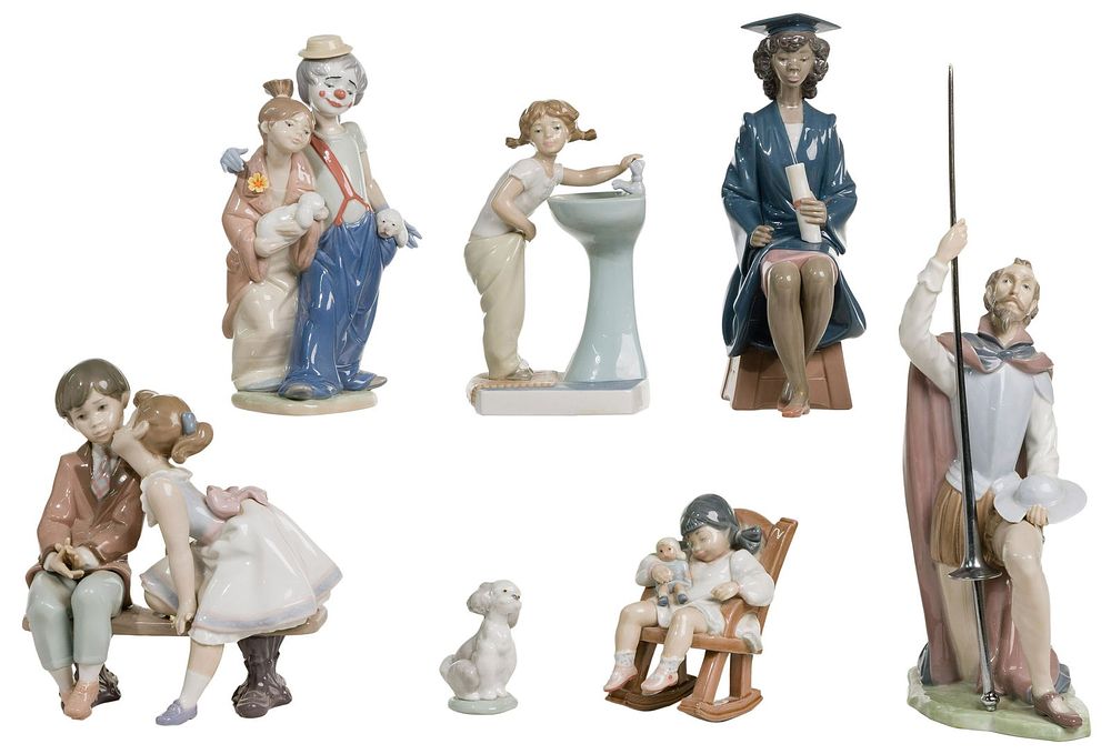 Lot 244: Lladro Porcelain Figurine Assortment