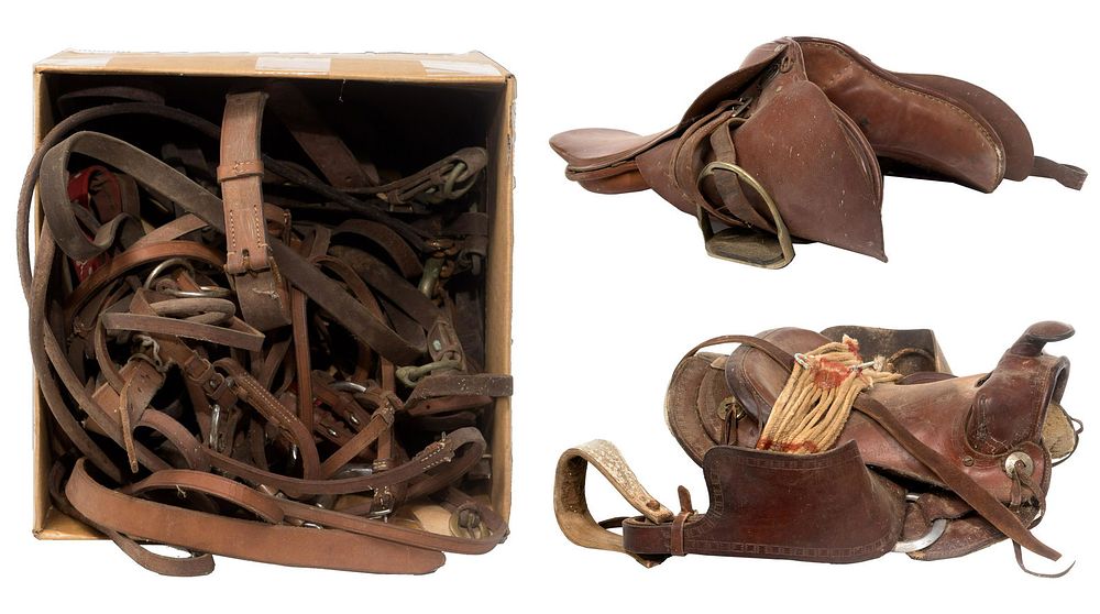 Lot 251: Leather Saddle and Tack Assortment