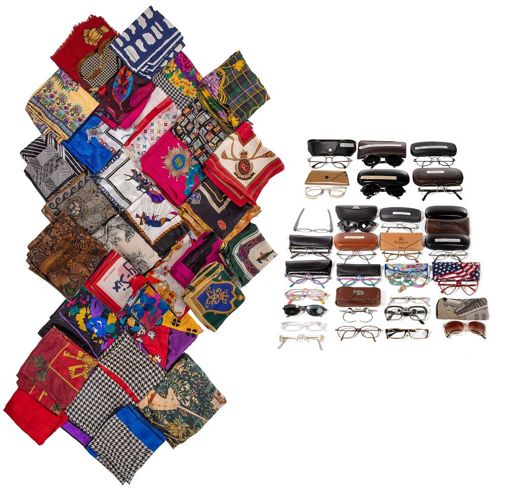 Lot 255: Designer Scarf and Glasses Assortment