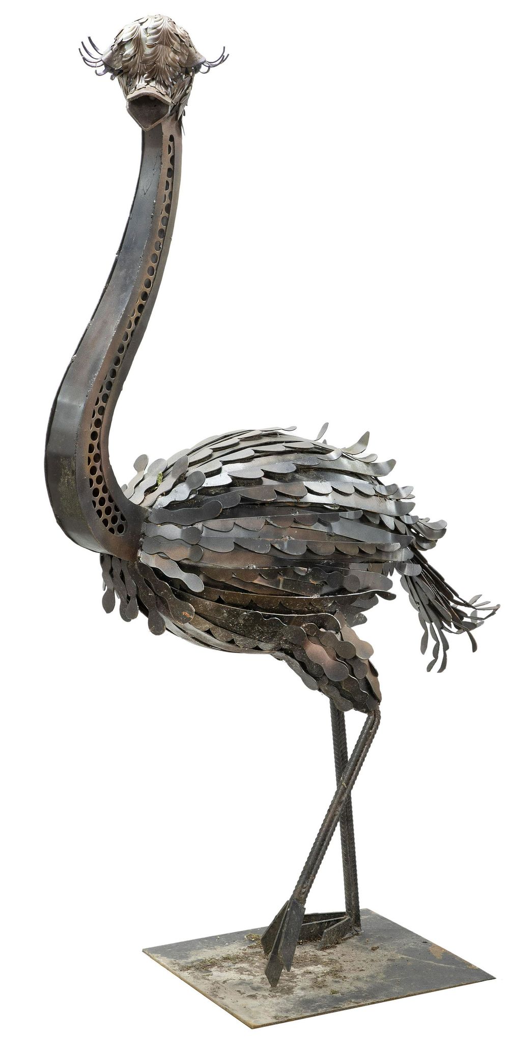 Lot 270: 20th Century Ostrich Metal Sculpture