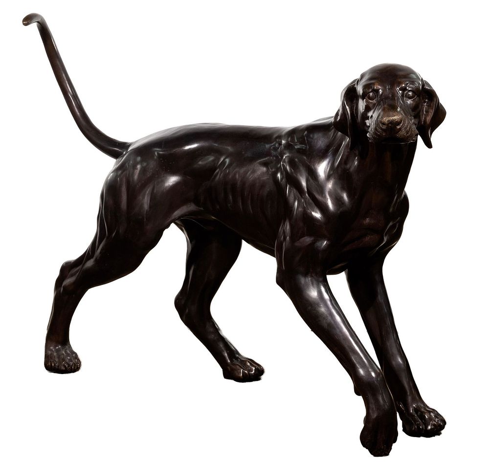 Lot 304: Patinated Cast Bronze Dog