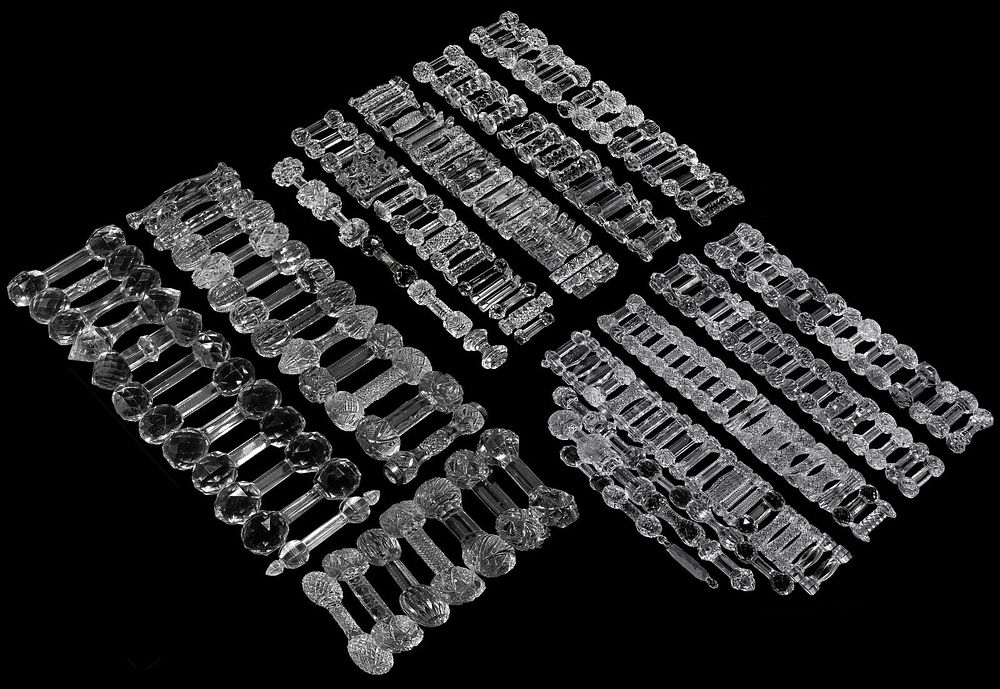 Lot 310: Cut and Pressed Glass Knife Rest Assortment
