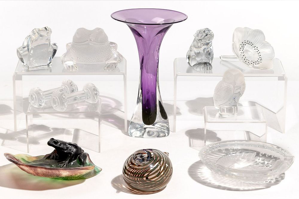 Lot 313: Lalique and Daum Crystal Assortment