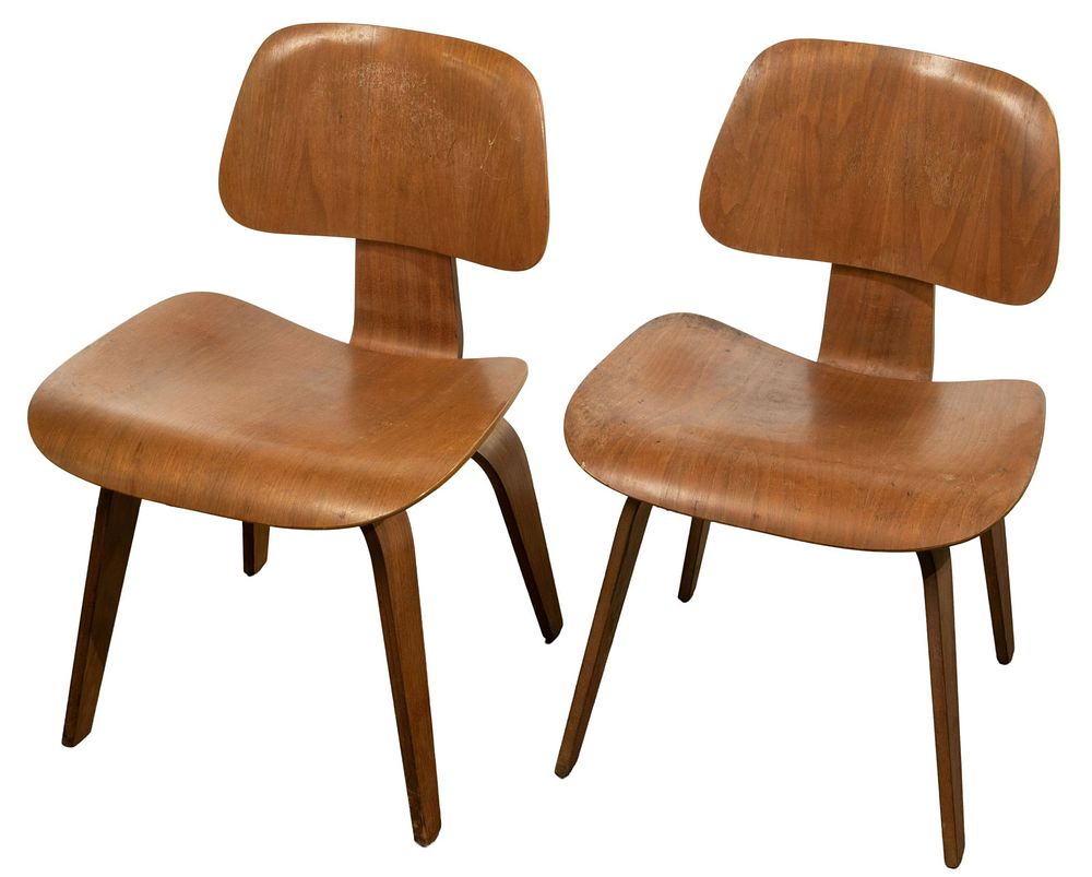 Lot 332: Eames for Herman Miller Molded Plywood Chairs