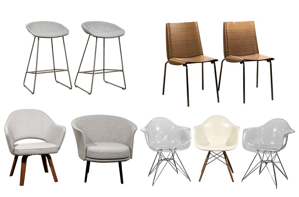 Lot 339: Modern Design Chair Assortment