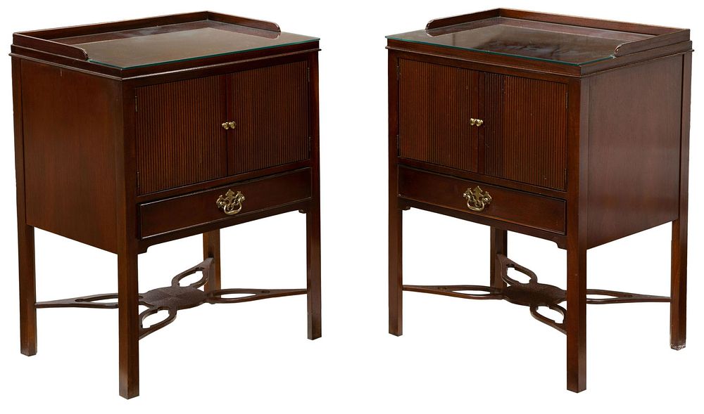 Lot 354: Baker Mahogany Nightstands