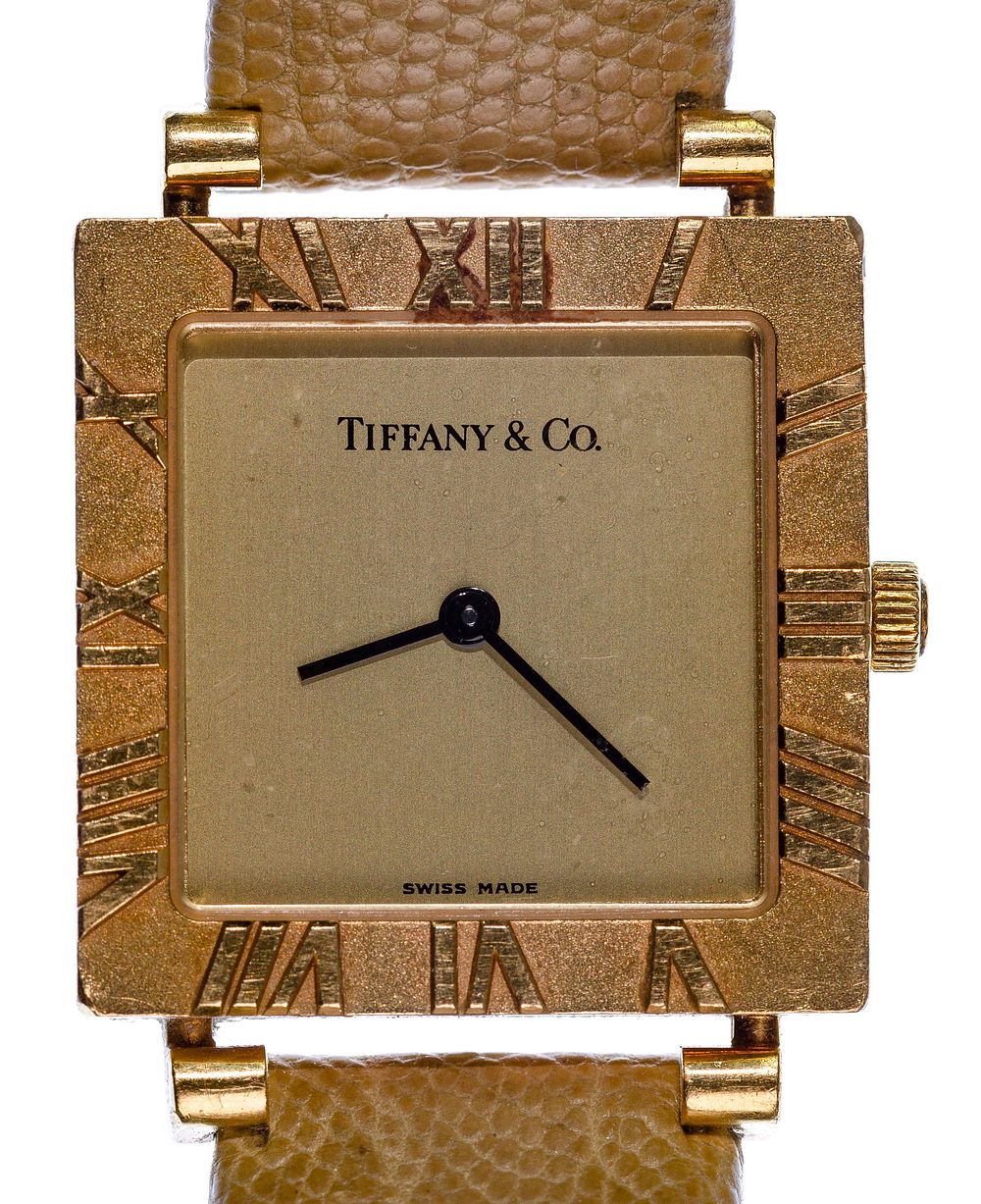 Lot 170: Tiffany & Co 'Atlas' 18k Yellow Gold Case Wristwatch