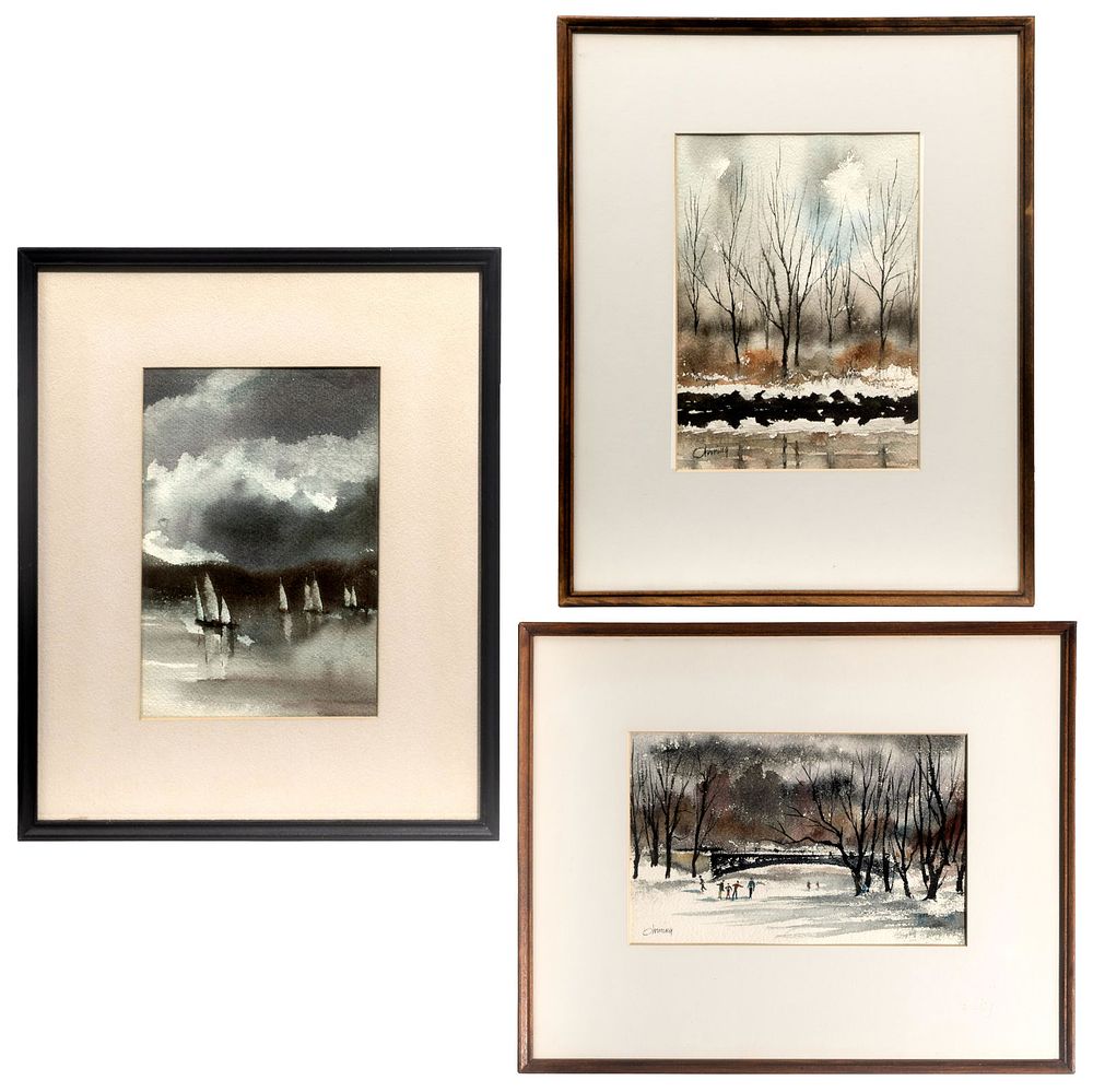 Lot 184: Rudolph Ohrning (American, 1930-2011) Watercolor Collection