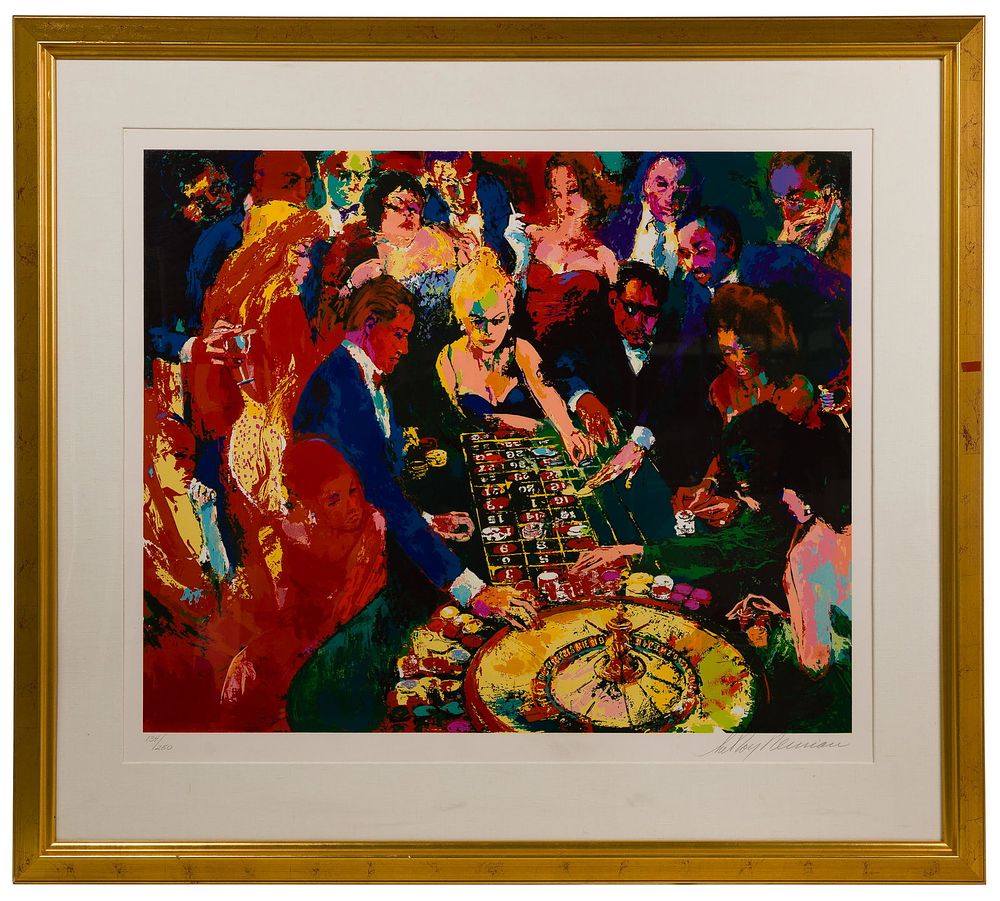 Lot 207: Leroy Neiman (American, 1930-2012) 'Roulette II' Serigraph