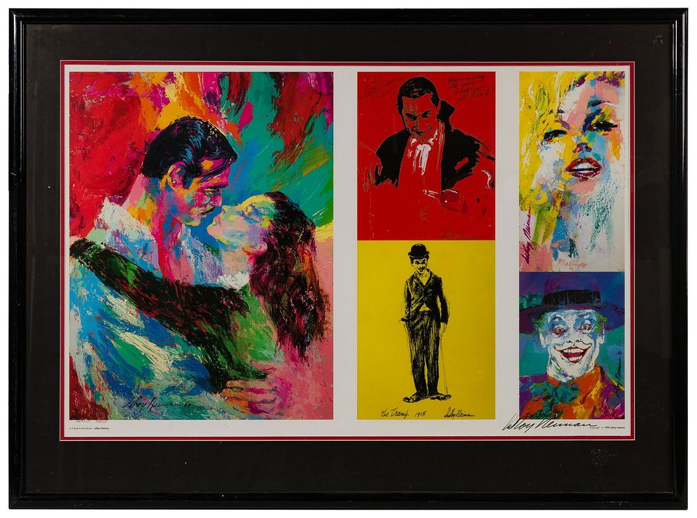 Lot 208: Leroy Neiman (American, 1921-2012) 'A Tribute to the Movies' Signed Offset Lithograph