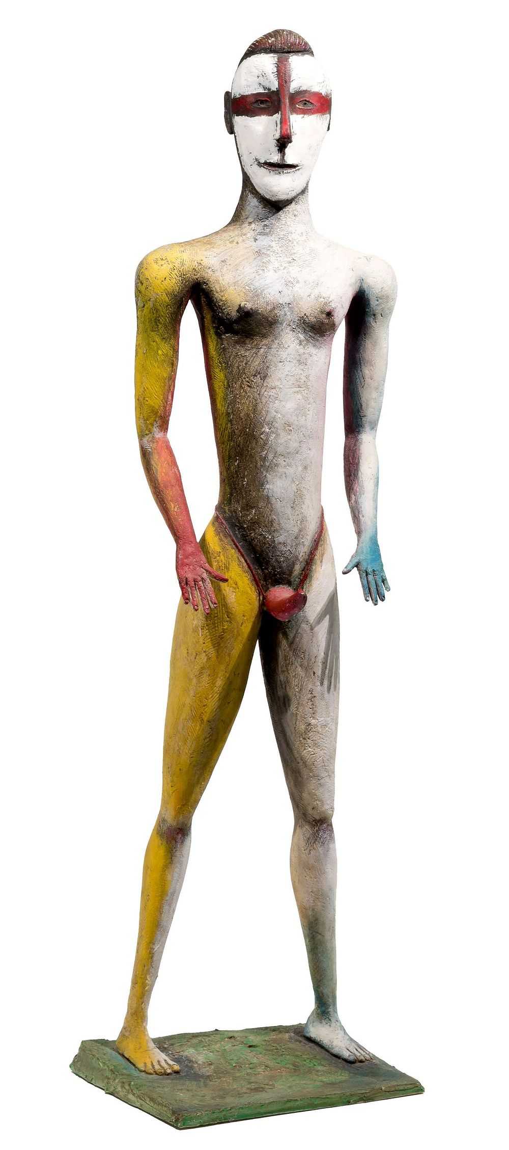 Lot 218: Eugene Jardin (South African, 1942-1992) 'Warrior with Codpiece' Epoxy Sculpture