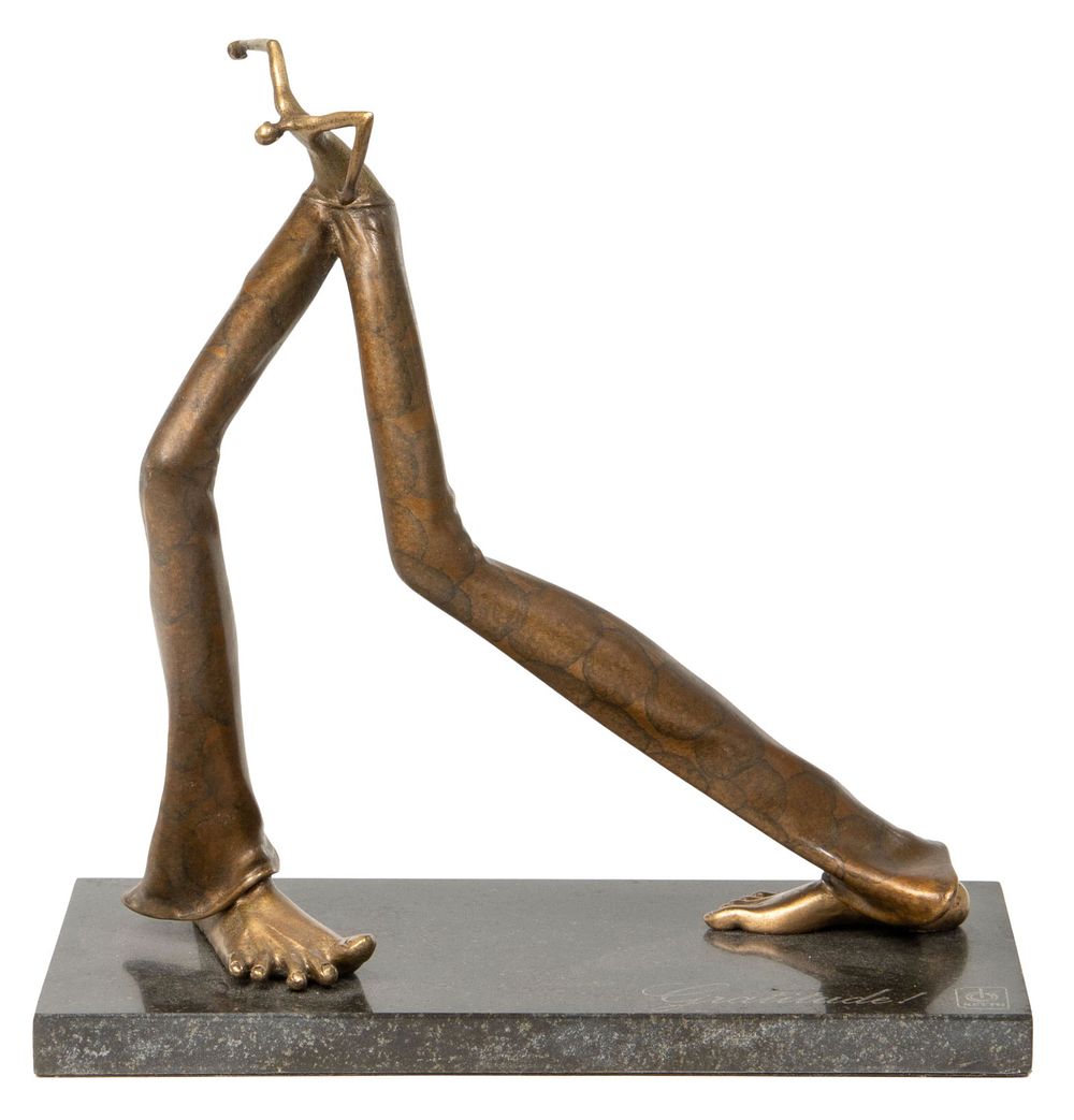 Lot 221: Todji Kurtzman (American, b.1970) 'Gratitude' Bronze Sculpture