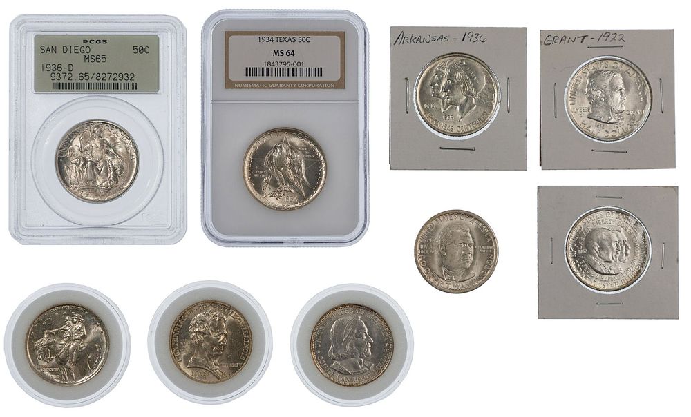Lot 247: Commemorative Silver 50c Coin Assortment