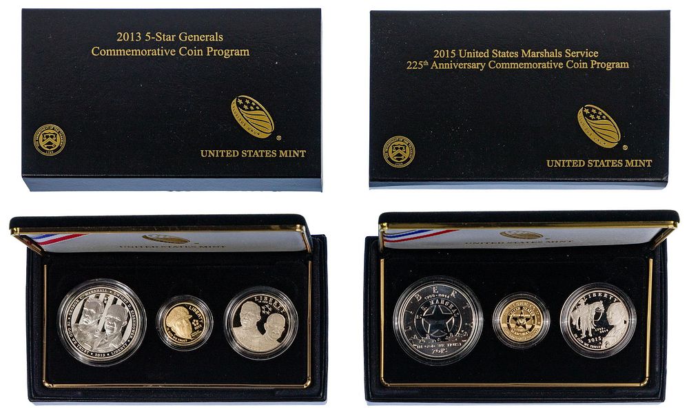 Lot 252: US Commemorative Gold & Silver Coin Sets