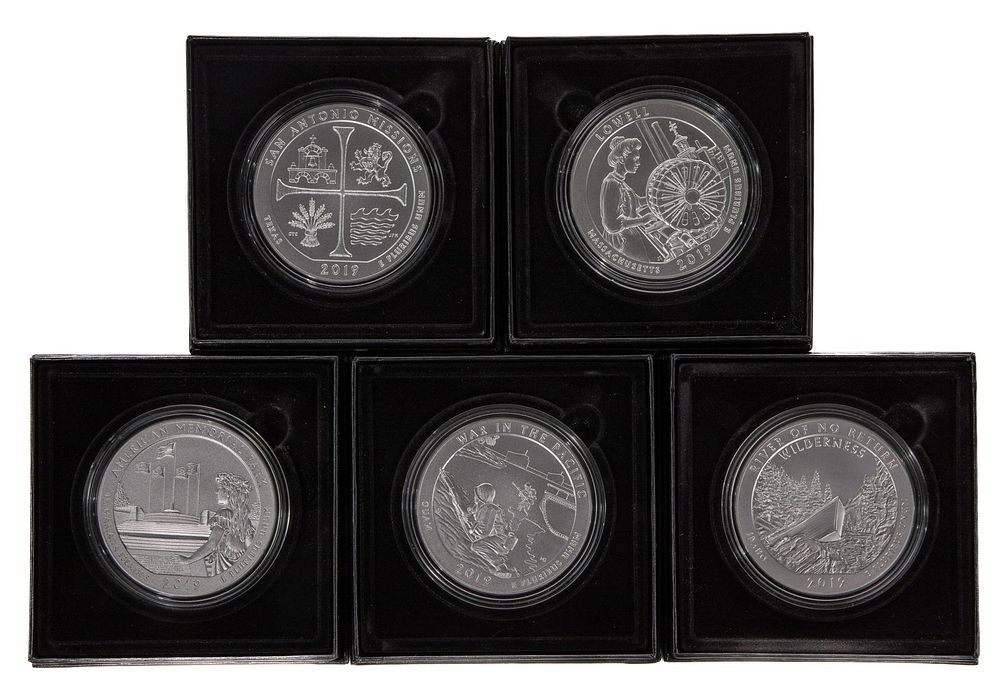 Lot 263: 2019 America the Beautiful 5 ozt. Coin Assortment