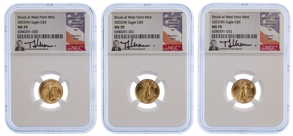 Lot 266: 2020-W $5 Gold Eagle MS-70 NGC