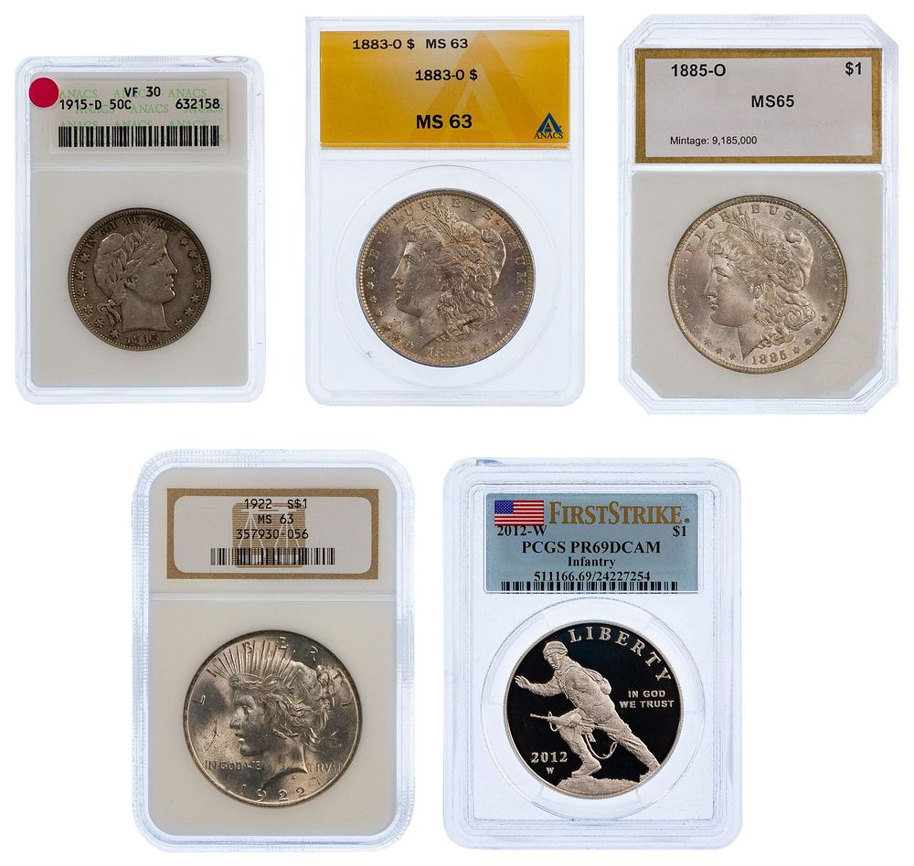 Lot 277: US Graded Coin Assortment