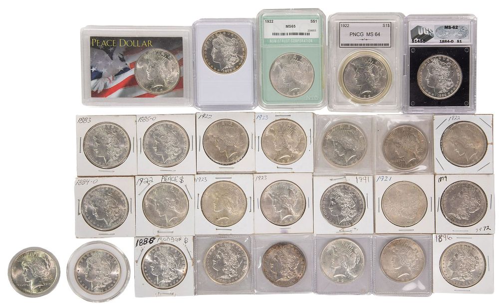 Lot 280: Morgan and Peace $1 Assortment