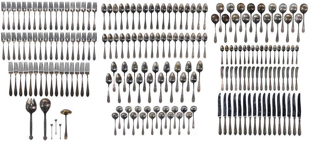 Lot 302: Gorham Sterling Silver Flatware Service
