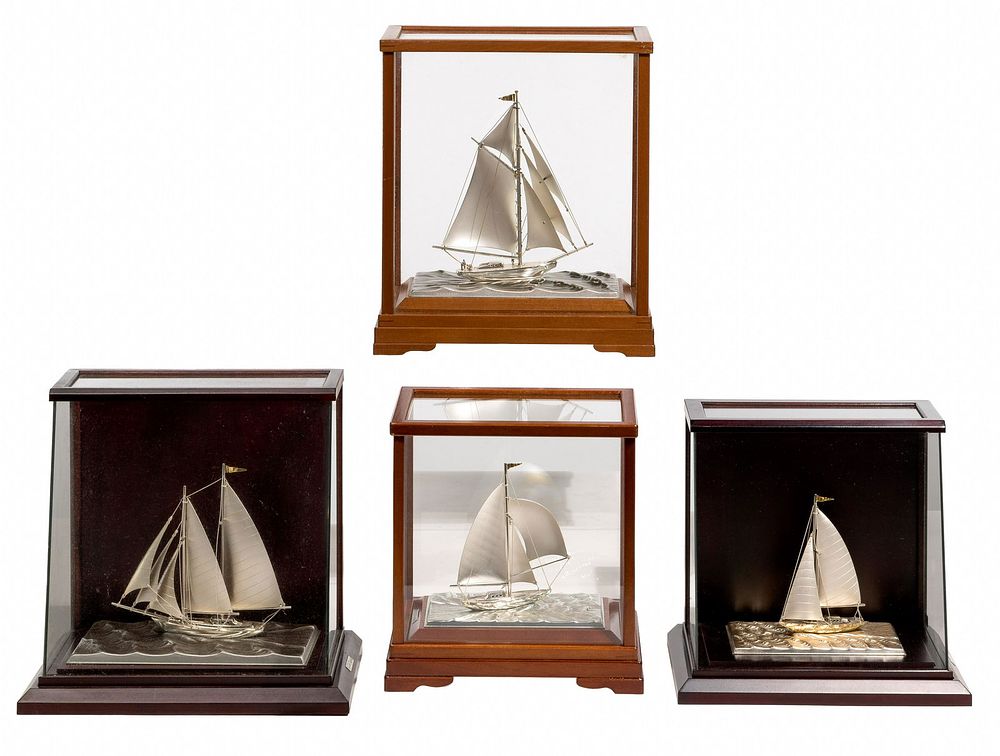 Lot 307: Takehiko Sterling Silver Sailboat Assortment