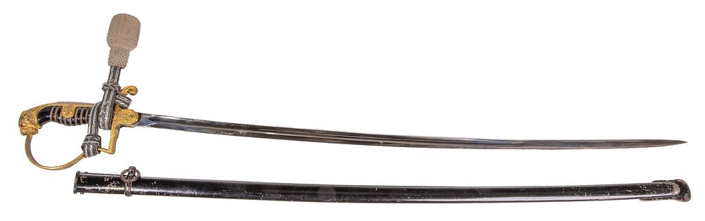 Lot 338: World War II German Army Lion Head Sword by Eickhorn