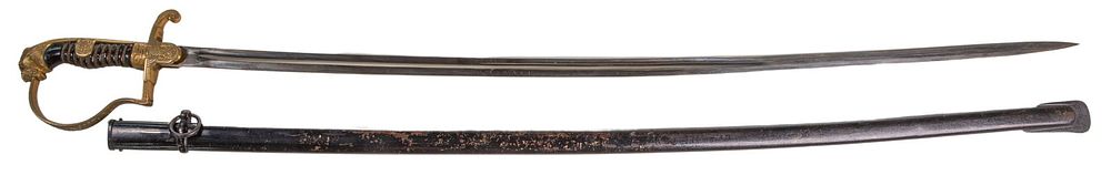 Lot 339: World War II German Army Lion Head Sword by Eickhorn