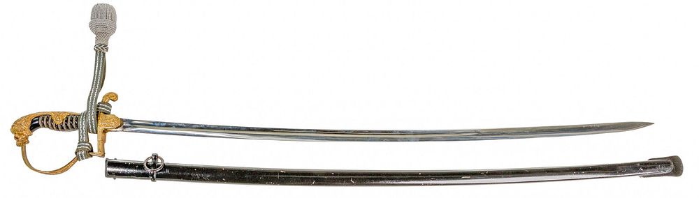 Lot 340: World War II German Army Lion Head Sword by Eickhorn
