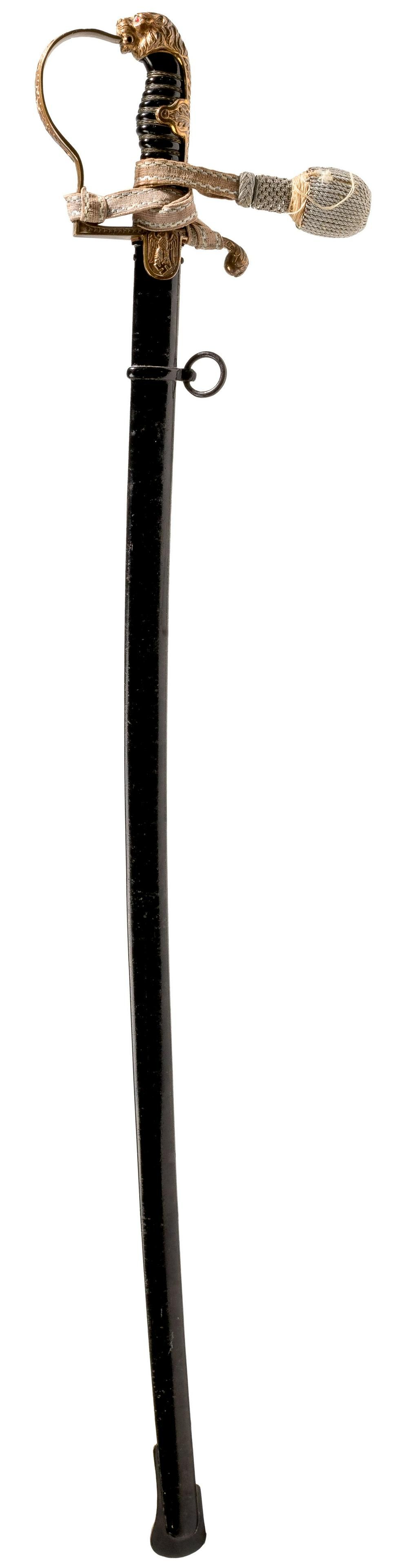 Lot 341: World War II German Army Lion Head Sword by Holler