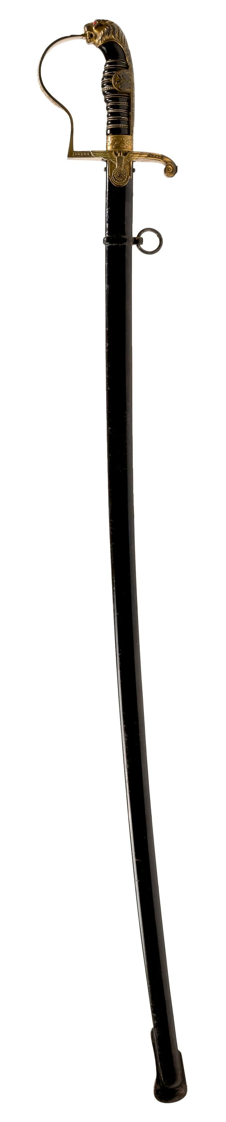 Lot 344: World War II German Army Lion Head Sword by Wingen Jr