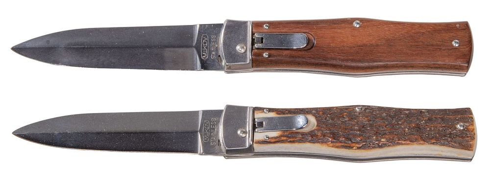 Lot 365: Mikov 'Predator' Series Lever Action Switchblade Knives