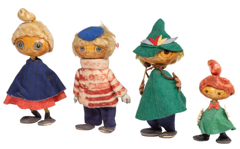 Lot 367: Tove Jansson 'Moomin' Character Troll Doll Collection