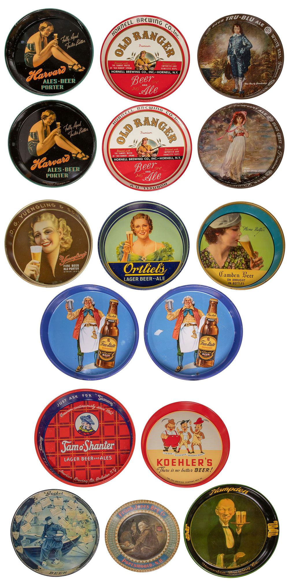 Lot 403: Metal Beer Tray Assortment
