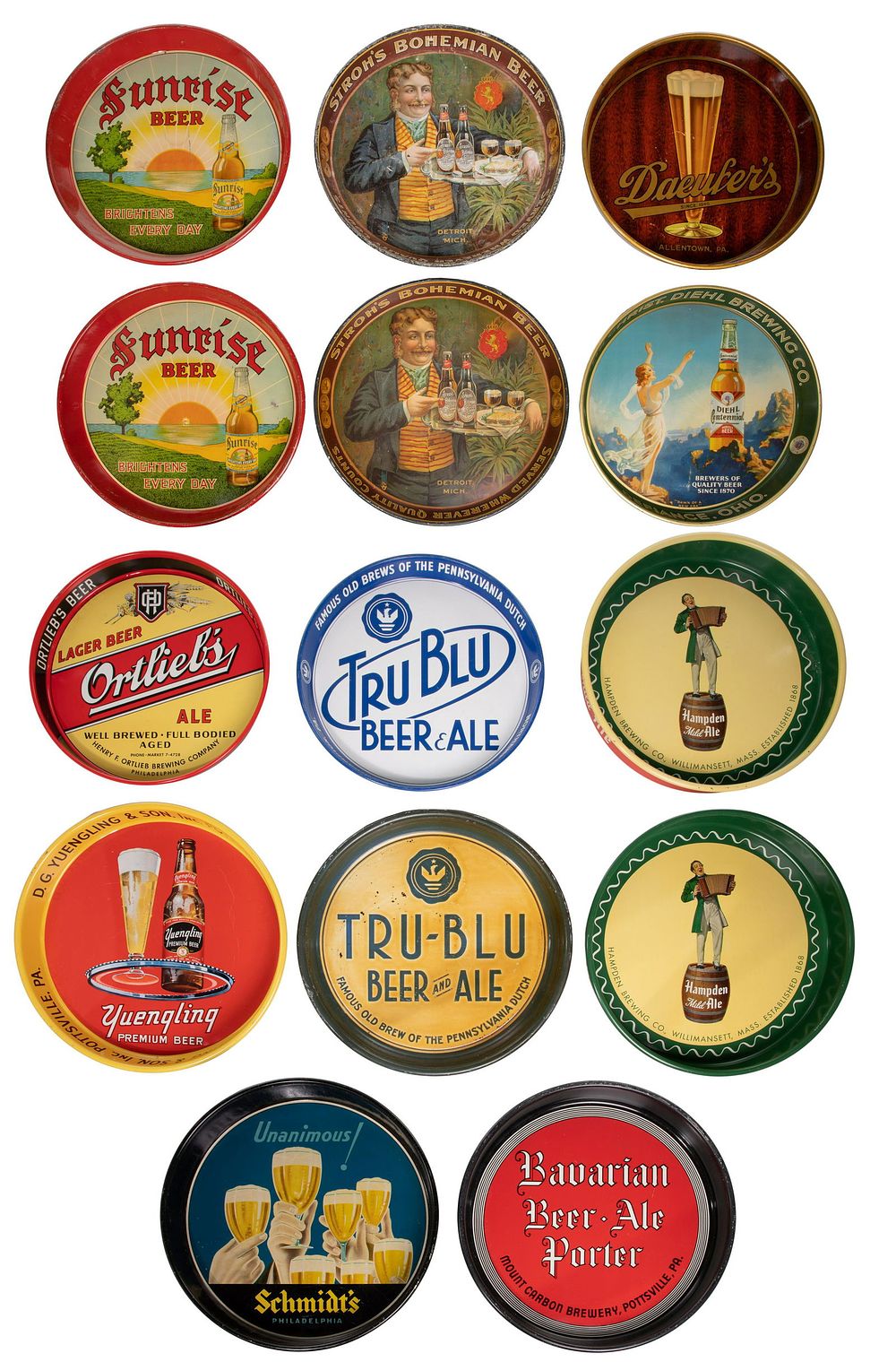 Lot 412: Metal Beer Tray Assortment