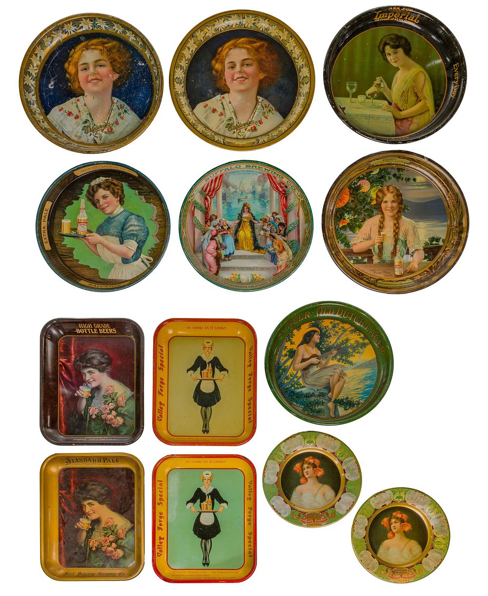Lot 416: Metal Beer Tray Assortment