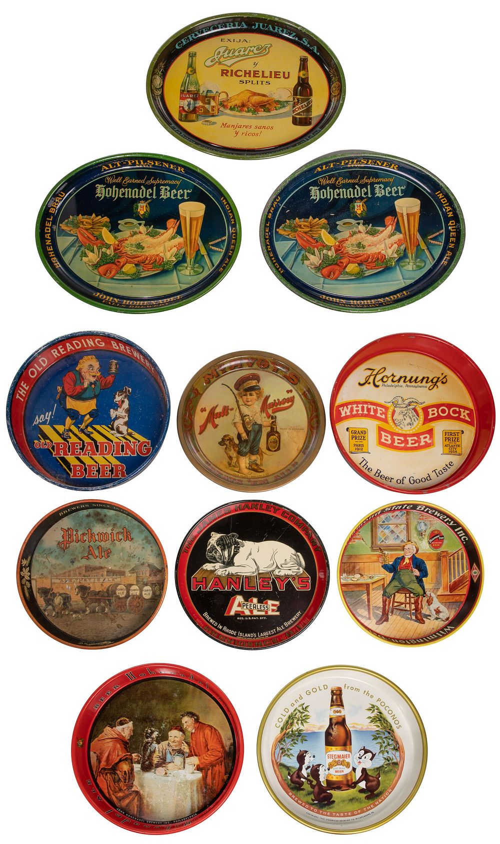 Lot 417: Metal Beer Tray Assortment