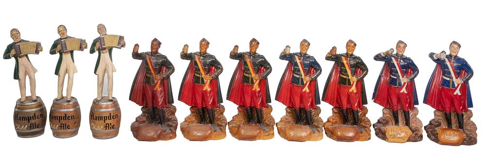 Lot 434: Heidelberg Beer and Hampden Ale Chalkware Figure Assortment
