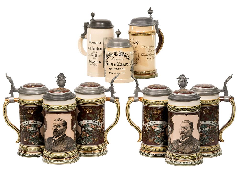 Lot 435: Mettlach Beer Stein Assortment