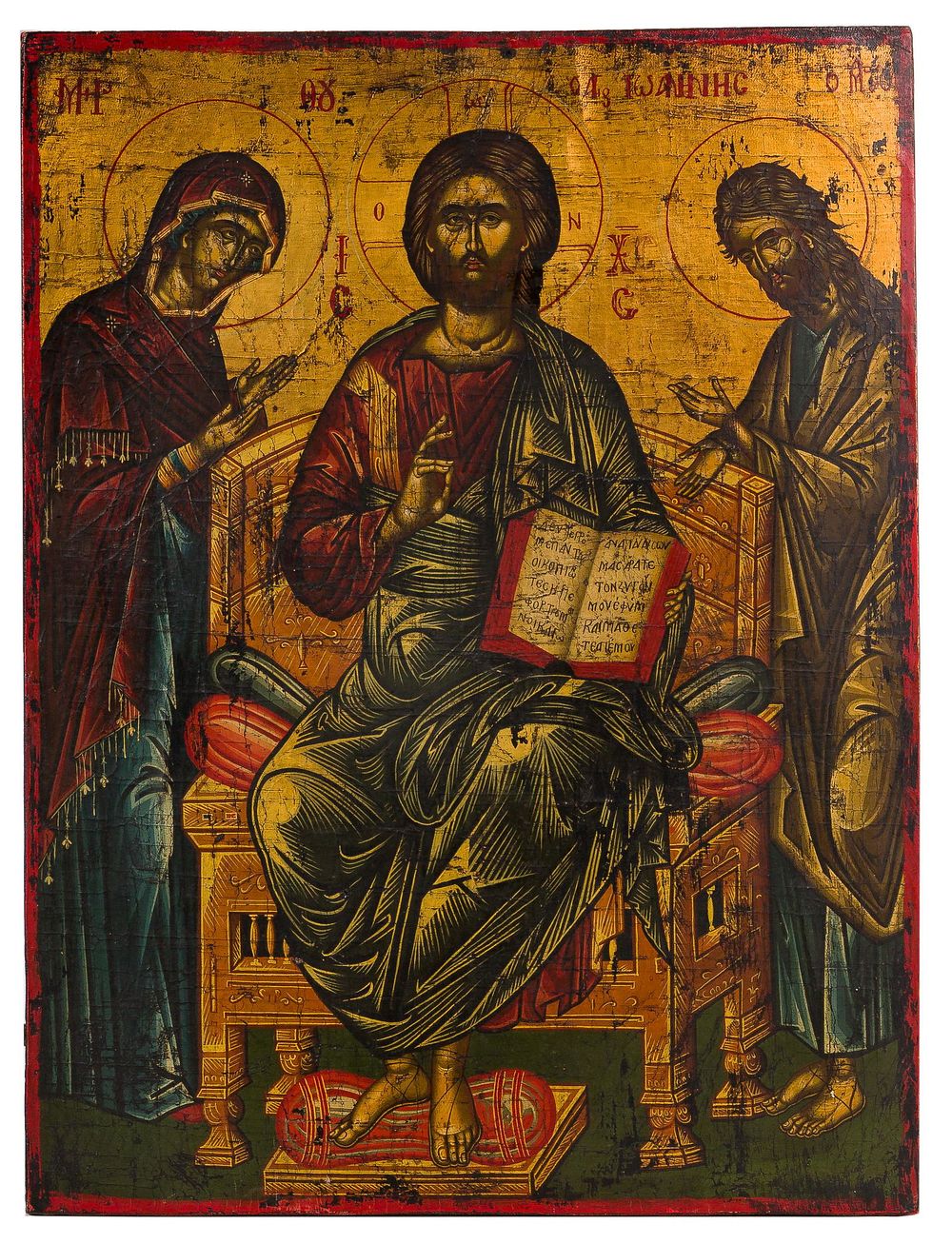 Lot 474: (Style of) Nikolaos Ritzos (Greek, 1440-1507) Eastern Orthodox Icon