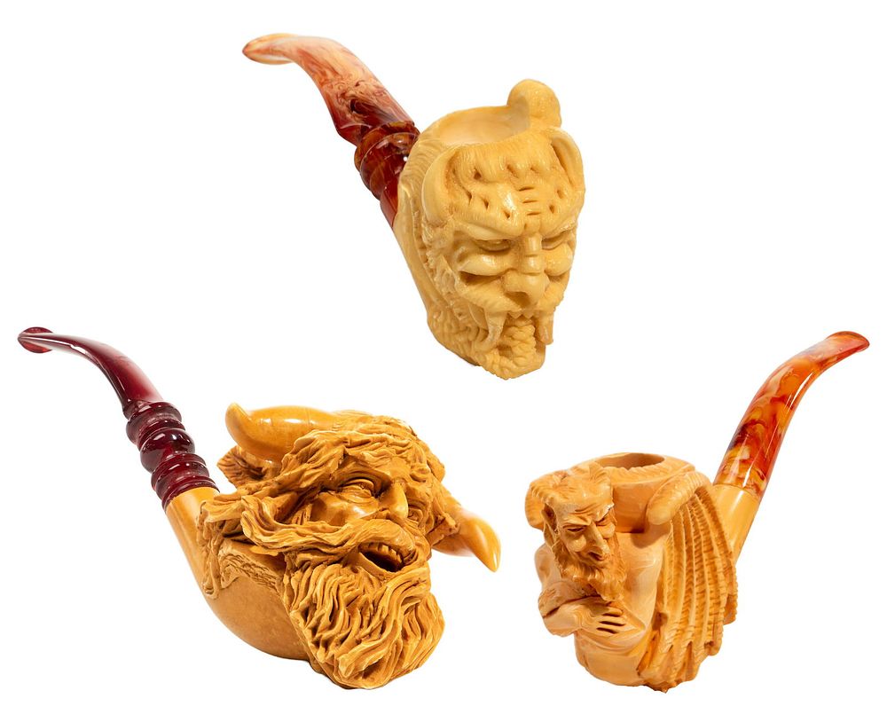 Lot 484: Meerschaum Smoking Pipe Assortment