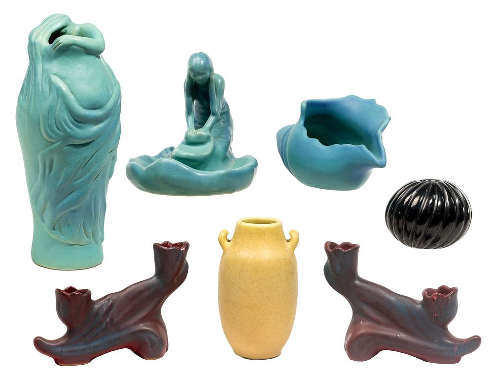 Lot 494: Van Briggle and Rookwood Pottery Assortment