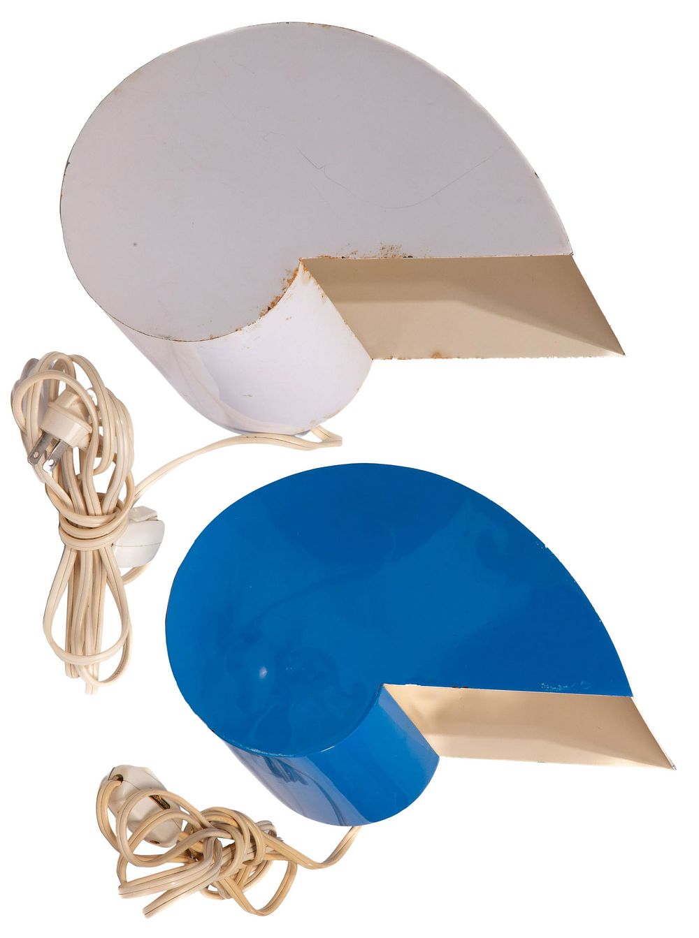 Lot 506: Guiseppe Raimondi for Luce Studio Snail Table Lamps